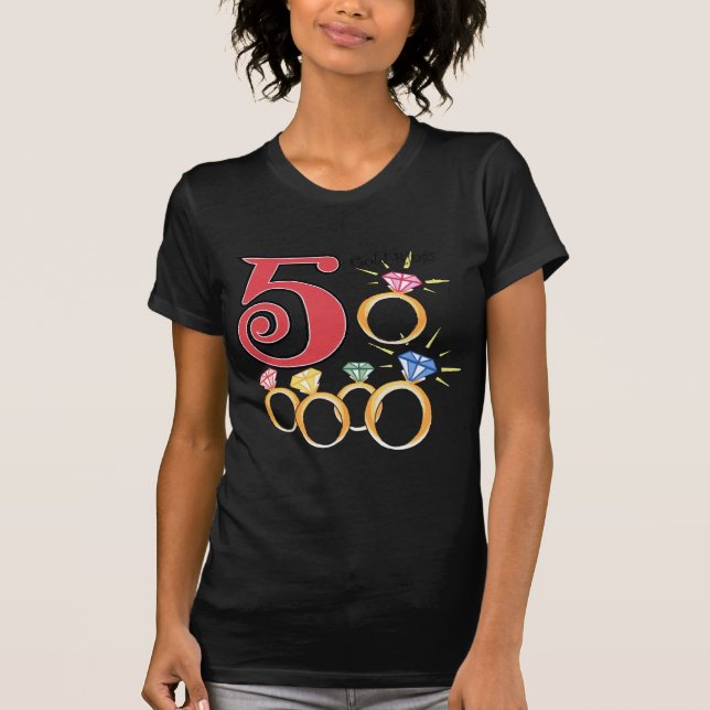 5 Gold Rings T-Shirt (Front)