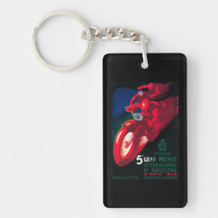 5 Gran Premio Internat'l Motorcycle Poster Key Ring
