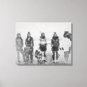 5 Grass Dance Indian Warriors Photograph Canvas Print