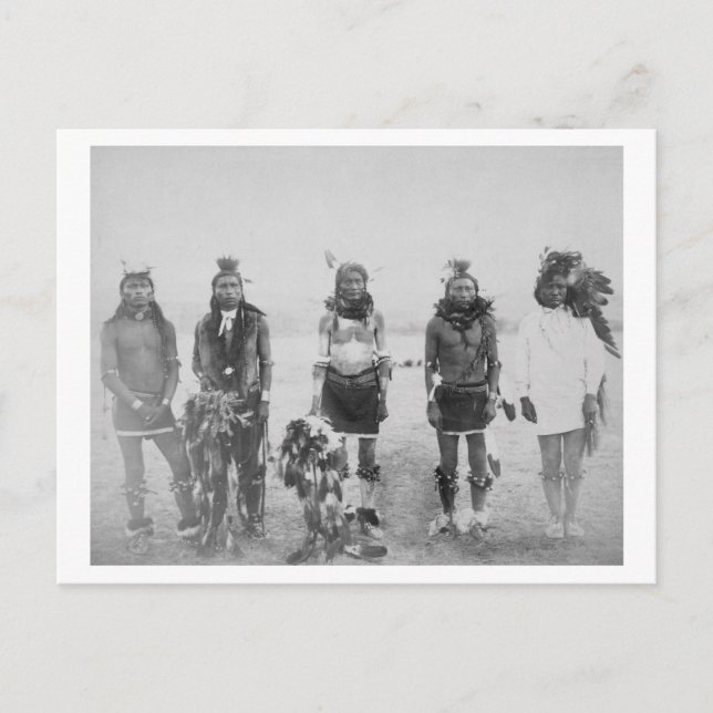 5 Grass Dance Indian Warriors Photograph Postcard (Front)