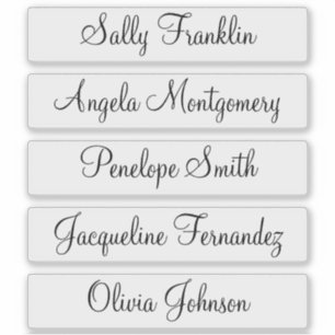 5 Guests Names Modern Elegant Calligraphy
