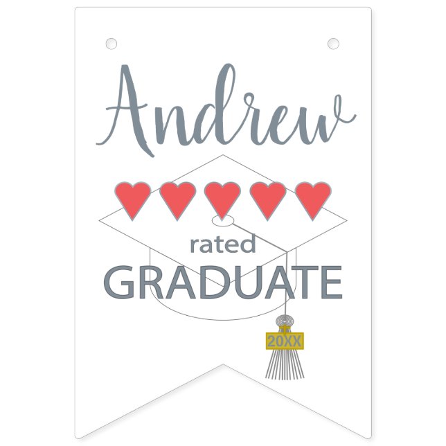 5 Heart Rated Graduate Bunting (First Flag)