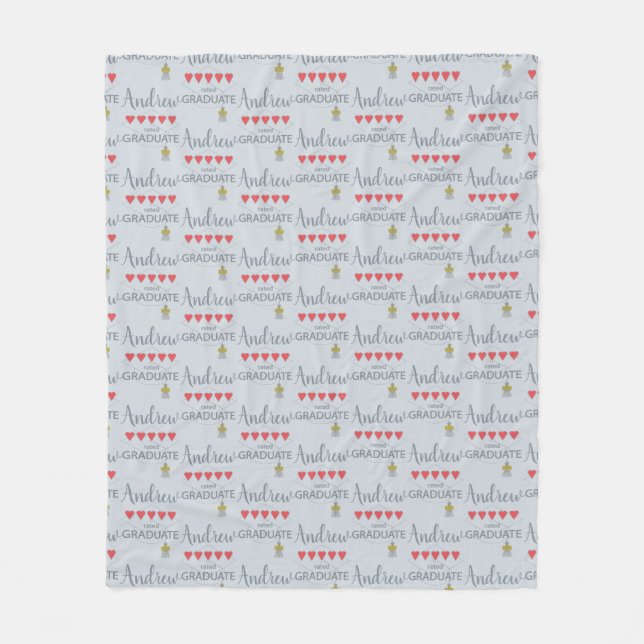 5 Heart Rated Graduate Fleece Blanket (Front)