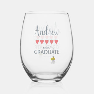 5 Heart Rated Graduate Stemless Wine Glass