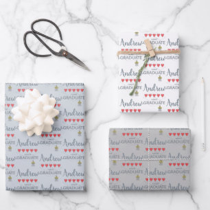 5 Heart Rated Graduate Wrapping Paper Sheet