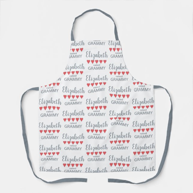 5 Heart Rated Grammy Apron (Front)
