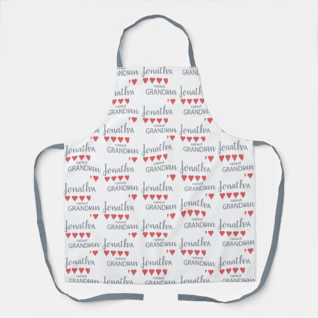 5 Heart Rated Grandpa Apron (Front)