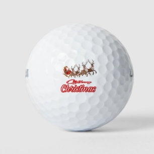 5.Ho Ho Ho Santa claus laugh face merry Christmas Golf Balls