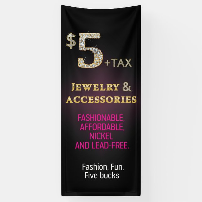 $5 Jewellery and Accessories Banner (Vertical)