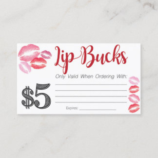 $5 Lip Bucks Discount Card