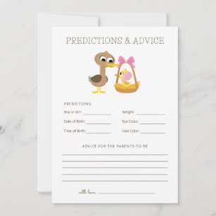 5 Little Ducks Predictions & Advice Baby Shower Invitation