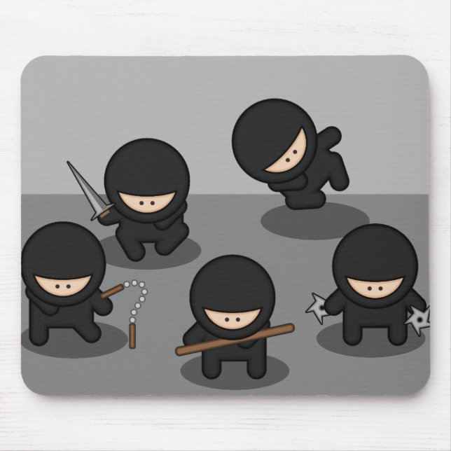 5 Little ninjas Mouse Mat (Front)