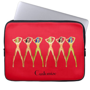 5 long-legged Ladies Standing Thunder_Cove Laptop Sleeve