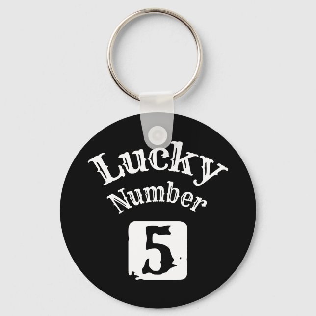 5 - Lucky Number 5 Luck Key Ring (Front)