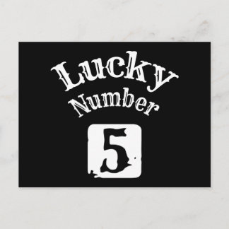 5 - Lucky Number 5 Luck Postcard