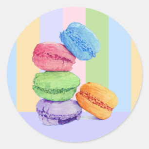 5 Macarons stripes Sticker