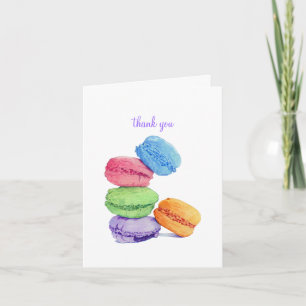 5 Macarons Thank You Note Card
