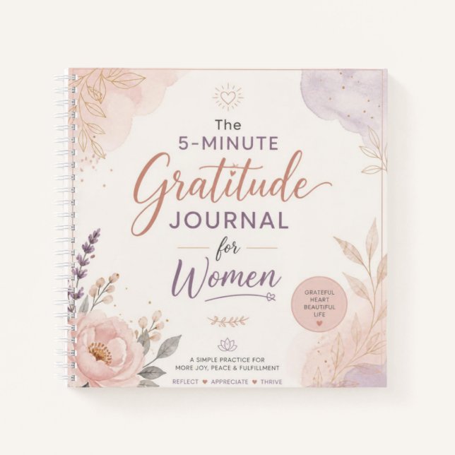 5 Minute Gratitude Journal (Front)