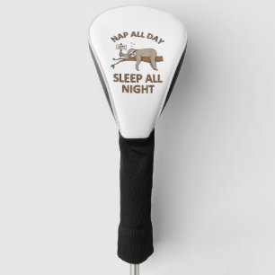 5 More Mins Funny Sloth Shirt Sleep Napping Cute T Golf Head Cover