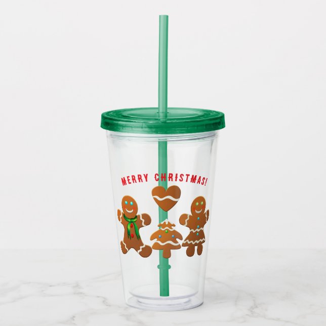5 Nutty Nutcracker Toy Soldiers Acrylic Tumbler (Front)
