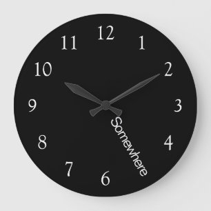5 O'Clock Somewhere Black Large Clock