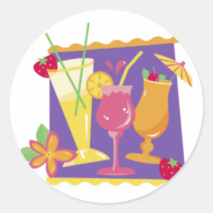 5 O'Clock Somewhere Classic Round Sticker