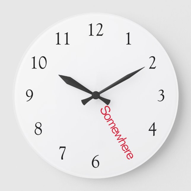 5 O'Clock Somewhere with Red Large Clock (Front)