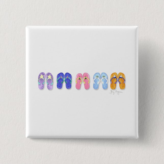 5 Pairs of Flip-Flops Button (Front)
