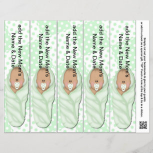 5 per Sheet Bookmark Favours for Baby Showers Part