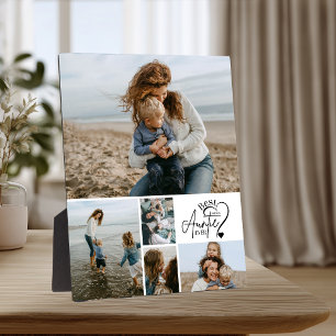 5 Personalised Best Aunt Photo Collage Plaque