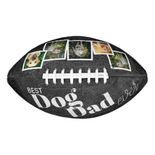5 Photo Best Dog Dad Ever Retro American Football