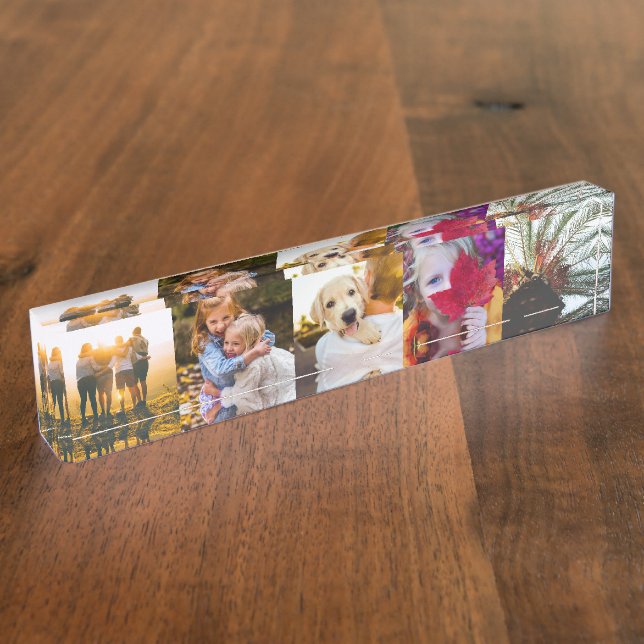 5 Photo Block Edge Print Desk Plate (Side)