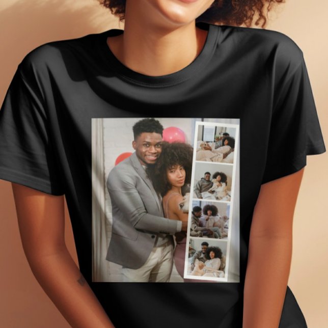5 Photo Booth Modern Personalised T-Shirt (5 Photo Booth Modern Personalized T-Shirt by Ricaso. Add your own photographs. Photo gift ideas)