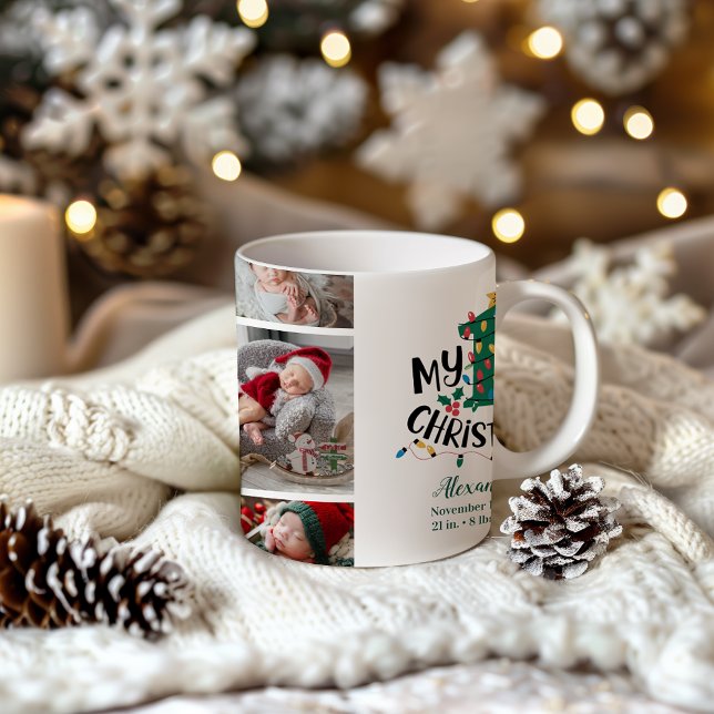 5 Photo Christmas Tree Lights First Christmas Coffee Mug (Creator Uploaded)