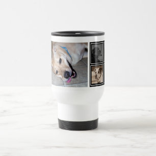 5 Photo Collage   Cute Instagram Pet Photo Travel Mug