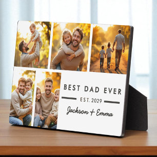 5 Photo Collage Father's Day Best Dad Ever  Plaque