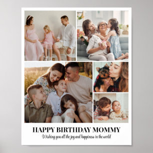 5 Photo Collage Personalised Picture Grid Custom Poster