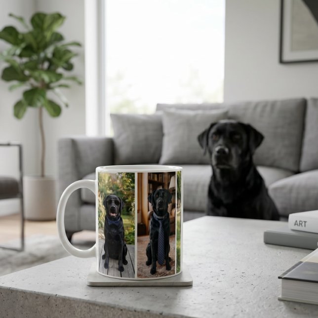 5 Photo Collage Template Make Your Own Fun Coffee Mug (5 Photo Collage Template Make Your Own Fun Coffee Mug by Ricaso - add family, pet, friend photos etc)