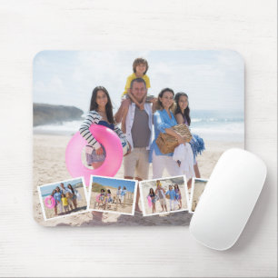 5 Photo Collage Template Personalised Mouse Mat