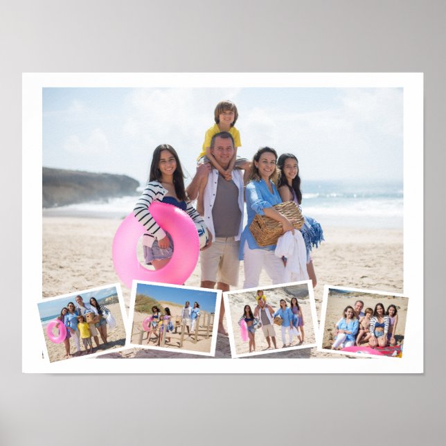 5 Photo Collage Template Personalised Poster (Front)