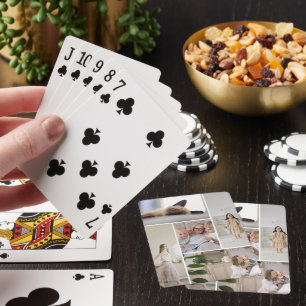 5 Photo Collage Template Personalized Playing Cards