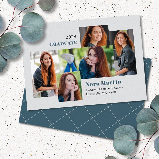 5 Photo College Teal Grey Announcement (Creator Uploaded)