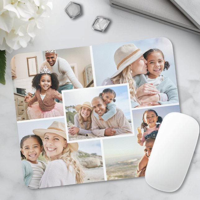 5 Photo Create Your Own Picture Collage Mouse Mat (5 Photo Create Your Own Picture Collage Mouse Pad)