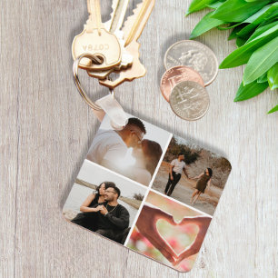 5 Photo Custom Collage Personalised Keychain