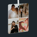 5 Photo Custom Collage Personalised Metal Tree Decoration<br><div class="desc">Create a Custom Photo Collage unique customised personalised 5 Photo ornament from Ricaso</div>