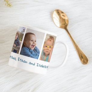 5 Photo Father's Day 2026 Blue Love You Daddy Coffee Mug