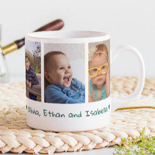 5 Photo Love You Daddy Father's Day 2023 Green Coffee Mug