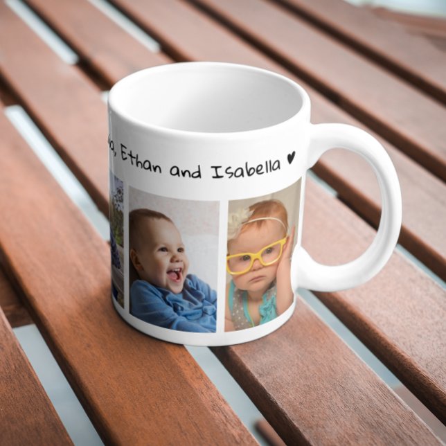  5 Photo Love You Grandpa Happy Father's Day 2023 Coffee Mug (Creator Uploaded)