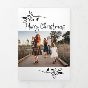 5 Photo Minimal Trifold Christmas Card