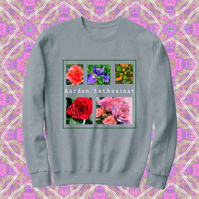5-Photo My Favourite Flowers Template Sweatshirt (Creator Uploaded)